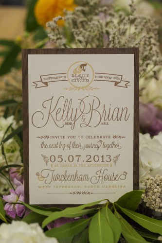 Beauty and the Ginger Letterpress Wedding Invitations-1