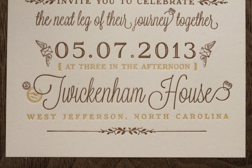 Beauty and the Ginger Letterpress Wedding Invitations-5