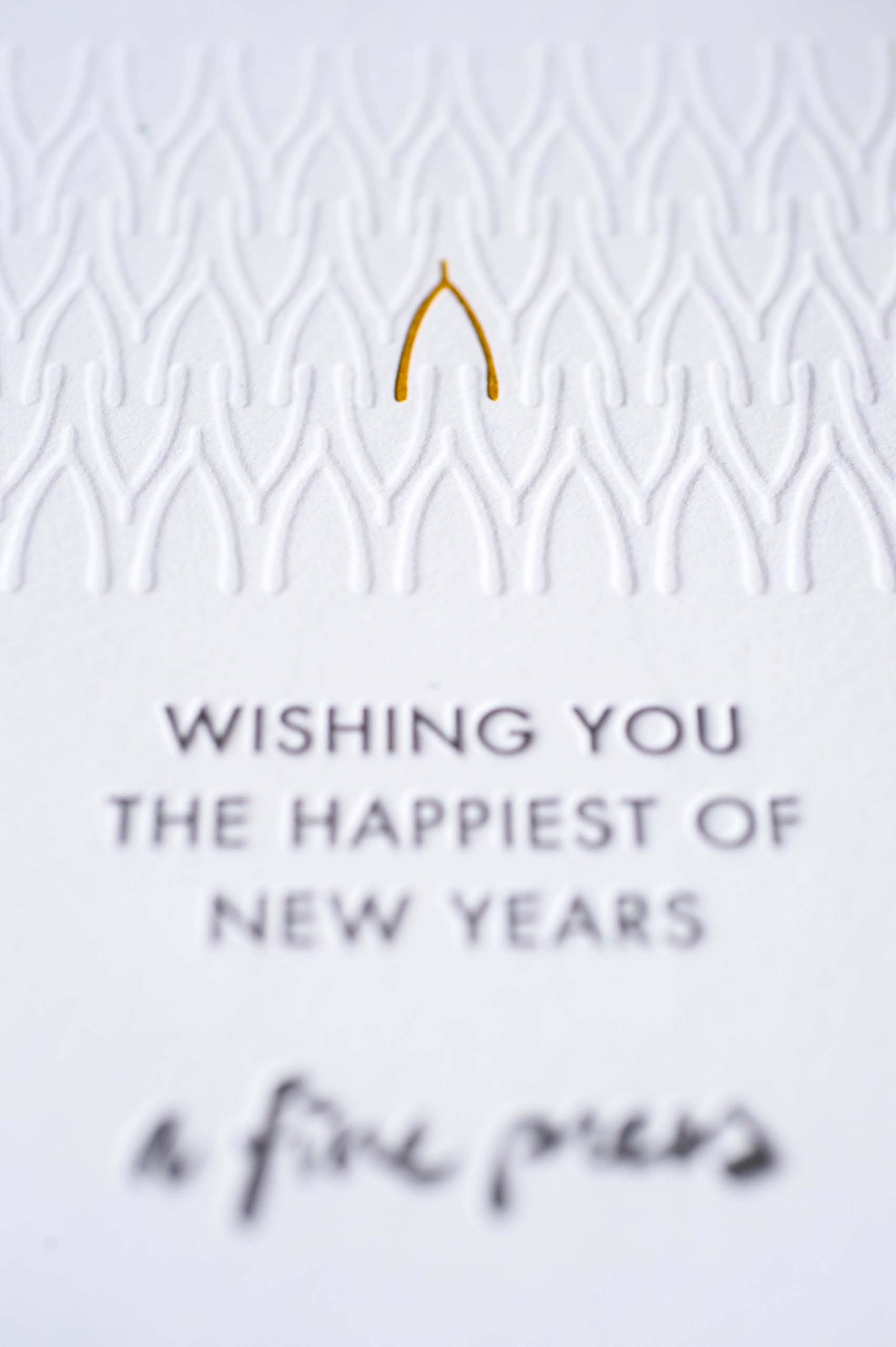 Embossed Card to Celebrate the New Year - A Fine Press