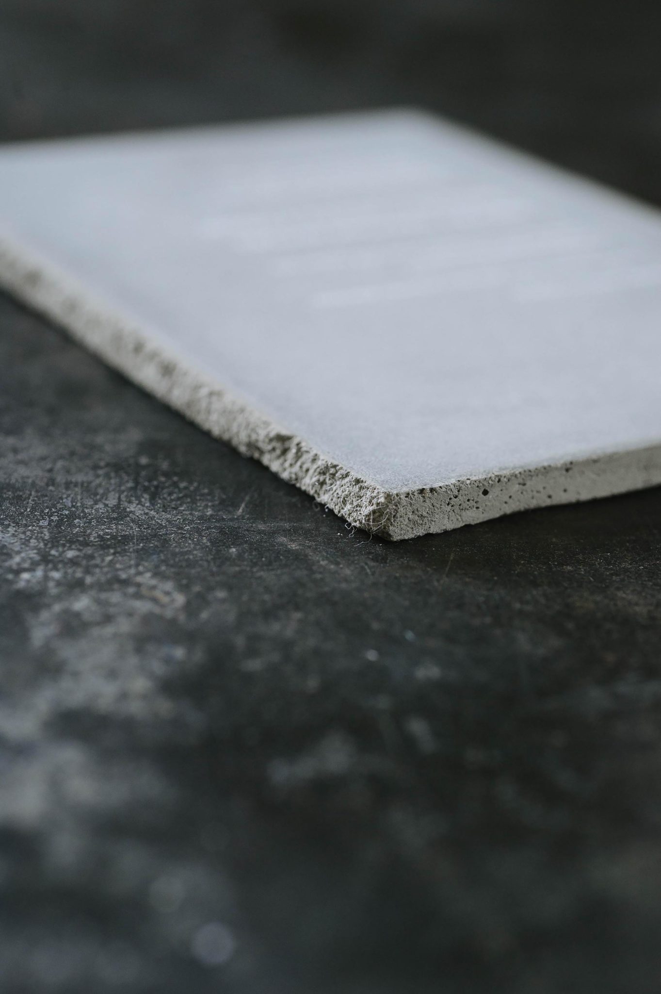 Concrete (screenprinted) and Wood (laser-engraved) Luxury Wedding Invitation from A Fine Press