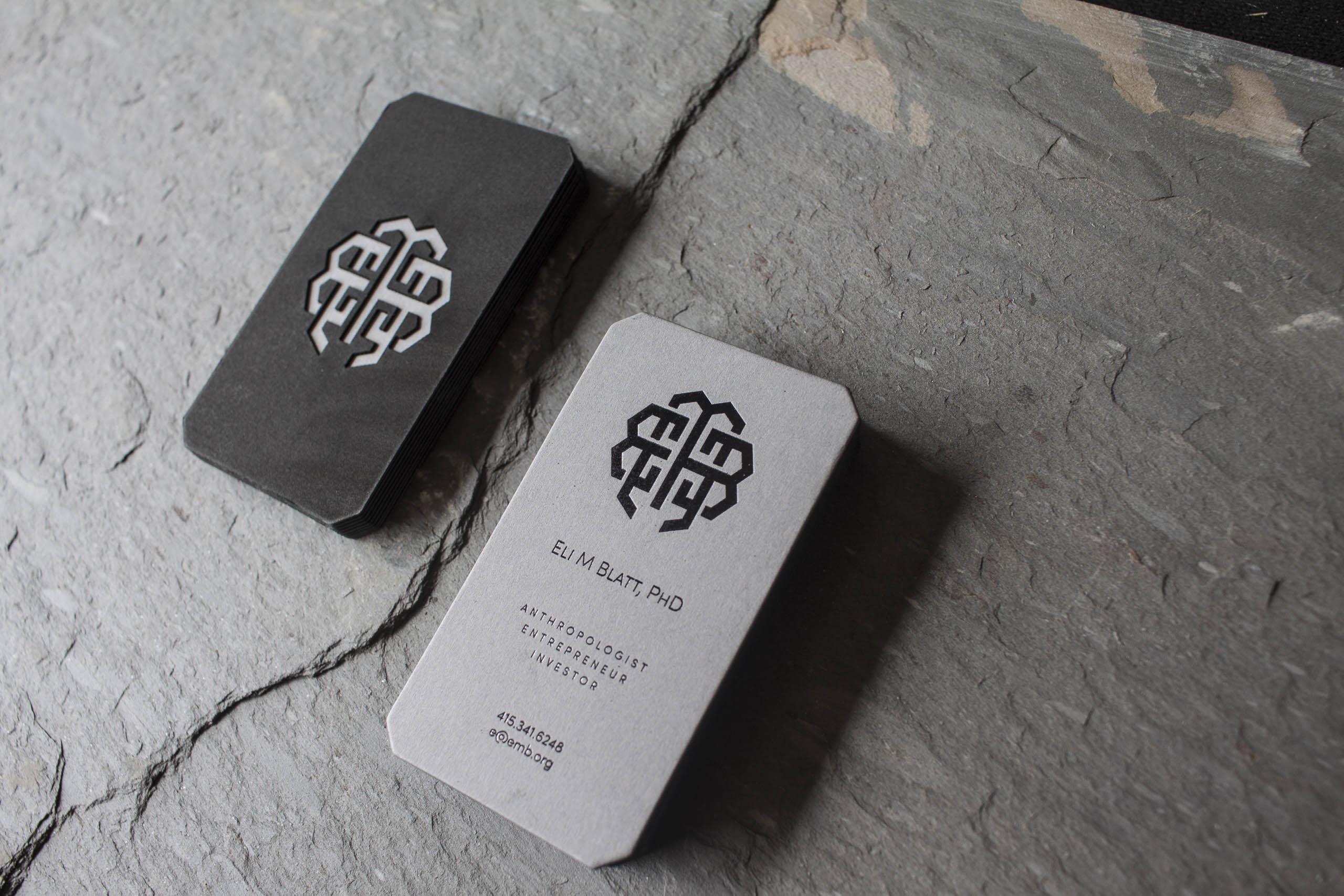 Laser-cut Foil Stamped Business Cards by A Fine Press