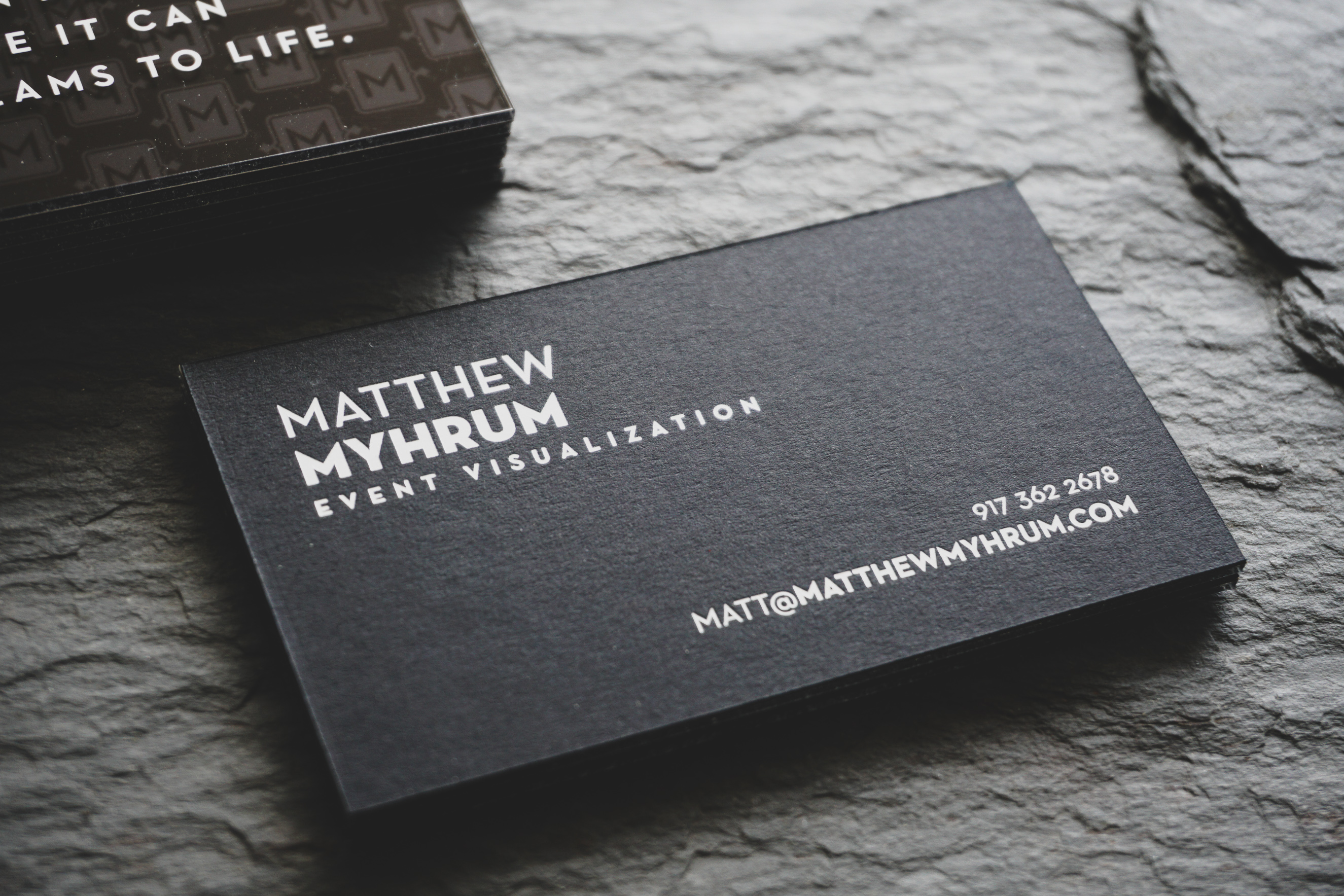 Matthew Myhrum Business Cards - Business Side